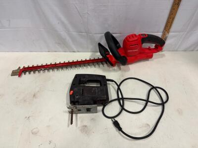 Craftsman 20V Cordless Hedge Trimmer, 22" Blade, Tool-Only, Red/Black Handle, Lightweight