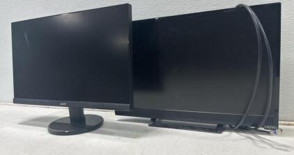 Acer 21.5" Full HD Monitor & Vizio 28" HD LED TV, HDMI & Coaxial, Bases Included