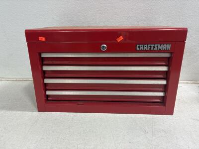 Craftsman 3-Drawer Portable Metal Tool Chest, Red, 22" Wide, Lockable. 22inWx12inDx13inH