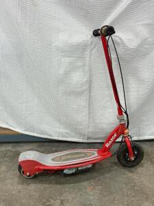 Razor E125 Electric Scooter, Red, 100W Motor, 24V Battery, 10 mph, 120 lb Capacity