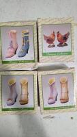 Designer & MRSH Collection Lot: Chicken, Rabbit, Pig, Angel Figurines, Some Original Boxes - 7