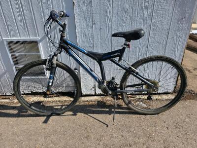 Kent ERRANT 26" Full-Suspension Mountain Bike, 18-Speed, Shimano, Dual Suspension, Black/Blue