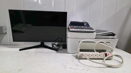 onn. 24-inch FHD Monitor, HP Desk Jet 4155e, Other electronics