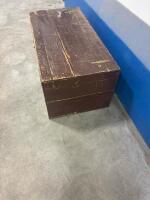 Antique Wooden Storage Chest/Trunk, Dark Brown Finish - 2