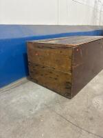 Antique Wooden Storage Chest/Trunk, Dark Brown Finish - 3