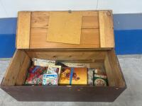 Antique Wooden Storage Chest/Trunk, Dark Brown Finish - 4