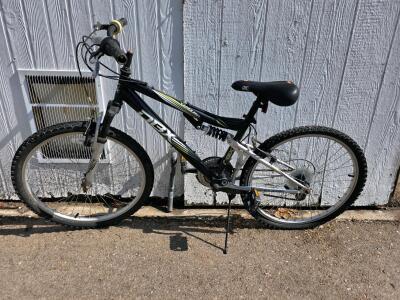 DBX Vanquish Youth Full Suspension Mountain Bike, 24" Wheels, 6-Speed, Black/Silver