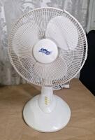 (2) Oscillating Desk Fans & (1) LED Desk Lamp - 2