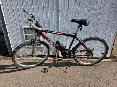 NEXT Power Climber Mountain Bike, 26" Wheels, Full Suspension, 18-Speed, Red/Black