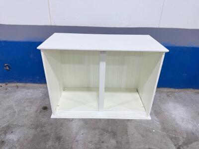 White 2-Cubby Open Shelving Unit &ndash; Approx. 30" W x 14.5" D x 16" H