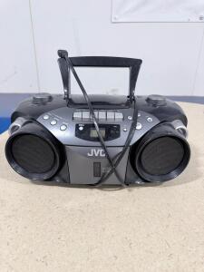 JVC Portable Stereo Boombox CD/Cassette/AM-FM, AC/Battery Power, Carry Handle, RC-EZ Series