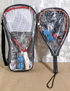 (1) Ektelon Vaporizer Racquetball Racquet Set & (1) Ektelon Energy Racquetball Racquet Set