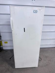 Haier Upright Freezer, Single Door, 13.8 cu ft Capacity, White, Approx. 56"x22"x22"