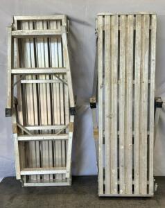Werner Aluminum 20" Platform Height Work Platforms, 39"x12", Foldable, Set of 2, 225 lb Capacity