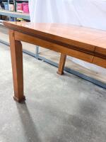 Mission Style Oak Dining Table with 6 Chairs, Bow Tie Inlays, 72" x 42" Rectangular Set - 6