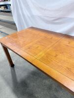 Mission Style Oak Dining Table with 6 Chairs, Bow Tie Inlays, 72" x 42" Rectangular Set - 9