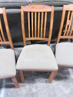 Mission Style Oak Dining Table with 6 Chairs, Bow Tie Inlays, 72" x 42" Rectangular Set - 12