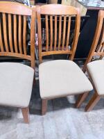 Mission Style Oak Dining Table with 6 Chairs, Bow Tie Inlays, 72" x 42" Rectangular Set - 14