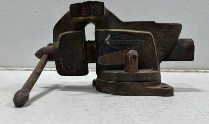 Vintage Craftsman 4" Swivel Base Bench Vise with Anvil and Pipe Jaws