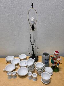 Hofbr&auml;uhaus Beer Stein, Table Lamp, Dishware Set, Santa Figurine And More