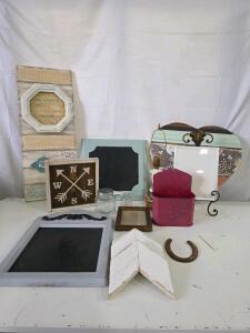 Decorative Chalkboard with Ornate Wooden Frames, Stand Alone Whiteboard and stand, and Home decor