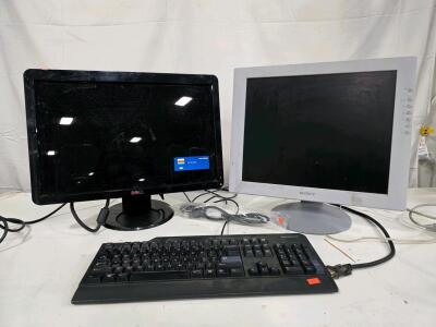 Dell SP2009W 20" LCD Monitor 1680x1050 16:10, Sony 17" LCD, Lenovo KU-0225 Keyboard