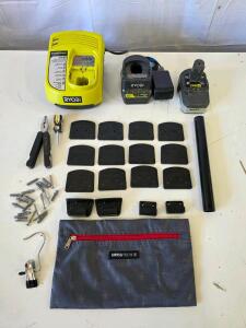 Working Ryobi ONE+ IntelliPort P117 Charger, Alltrade Multi-Tool, Wall Mounts, SwissTech Bag, Battery