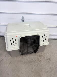 Petmate Sky Kennel 32" Hard-Sided Dog Crate with Metal Wire Door