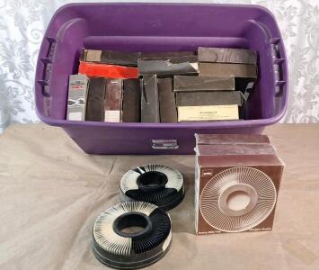 Lot Of 21 Vintage Rotary Slide Trays