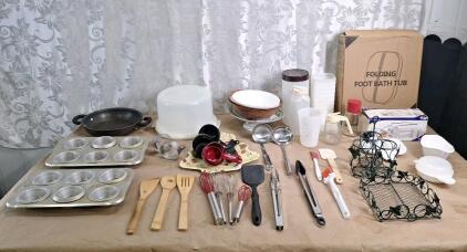 Lot Of Assorted Bakeware, Cooking Utensils & More