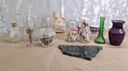 Lot Of Assorted Vases & Table Decor