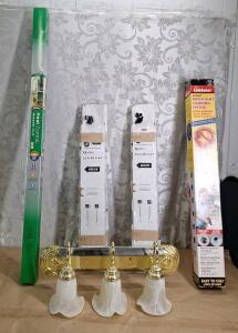 (1) 3-Bulb Bathroom Vanity Light, (1) 4 x 15 Foot Roll Of Gila Heat Control Window Film, (2) MERV 11 Air Filters, 22.7" x 20.7" x 4.7" & (1) Lint Eater - Dryer Vent Cleaning System