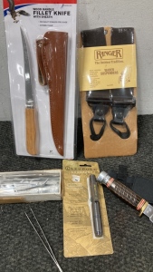 Fillet Knife, Wader Suspenders and More
