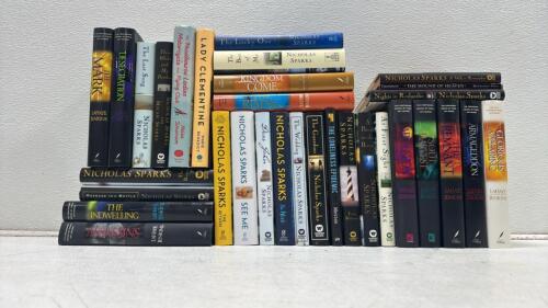 Hardcover & Paperback Lot: Nicholas Sparks, Left Behind Series, Lady Clementine &ndash; 30-Book Set