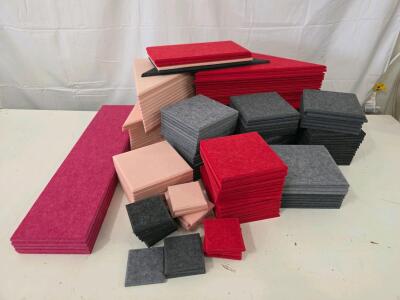Acoustic Felt Panels - Assorted Sizes & Colors, Polyester Fiber, NRC 0.40-0.90, Class A Fire Rated