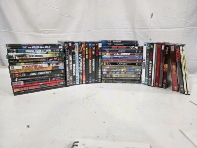 Lot of 36 Mixed DVD & Blu-Ray Movies, Action/Drama/Adventure, Region 1, Top Titles X-Men, Magnificent Seven