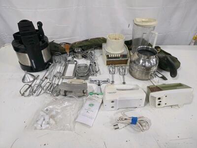 Primos Neoprene Bow Sling, BLACK+DECKER Spatula Smart MX40 and Working Vintage GE Hand Mixers With Attachments