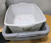 Assorted Utility Buckets and Tubs with Plastic Divider/Panel - 2