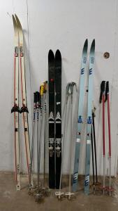 Cross-Country Ski Set: Head Victory, Elan 135, Ocean Touring Team Skis with Poles