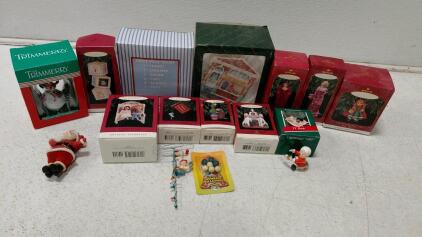 Hallmark Keepsake Ornament Lot - Marilyn Monroe, 1991 Little Red Riding Hood, TV Break Santa, Dolls, Original Boxes
