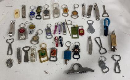Vintage & Promotional Bottle Opener Collection &ndash; 38 Keychain & Bar Openers (Bacardi, Route 66, Nokia)