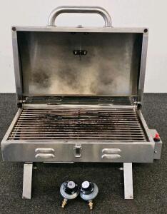 Cabela&rsquo;s Stainless Steel Portable Propane Grill With 2 Regulators, Folding Legs, Thermometer