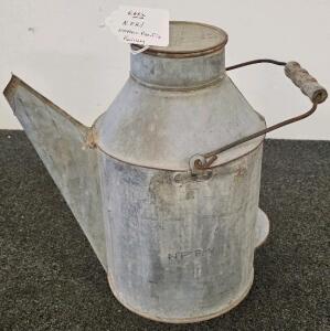 Vintage Northern Pacific Railway Galvanized Oil/Water Can With 'N.P.RY.' Embossing