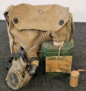 British WWII Light Anti-Gas Respirator Mk II Gas Mask Set With Accessories