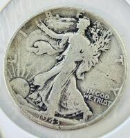 1943 Walking Liberty Half Dollar, 90% Silver, U.S. Mint, Circulated - 2