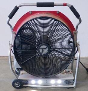 Tempest Electric PPV Fan, 18" Blade, 10,887 CFM, Variable Speed, 110 VAC/Battery
