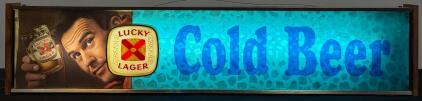 Vintage Lucky Lager LS-35 Illuminated Beer Sign by Thomas A. Schutz Co.