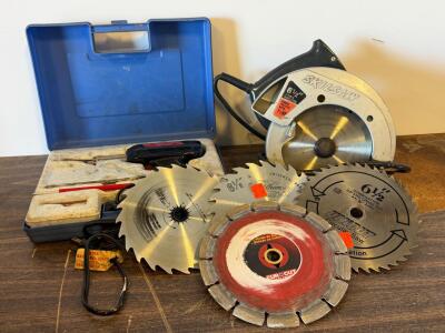 Skilsaw 6.5" Circular Saw 1.5HP with 3 Blades & Weller 100/140W Soldering Gun Set with Case