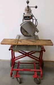 Powr-Kraft TRT-2313 10" Radial Arm Saw, Mobile Stand, 1.5HP Motor, Montgomery Ward