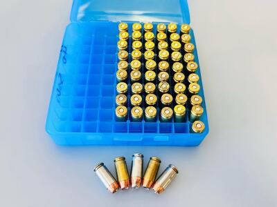 .40 S&W Hollow Point Ammo &ndash; 60 Rounds Mixed Federal Winchester Speer Brass & Nickel Cases